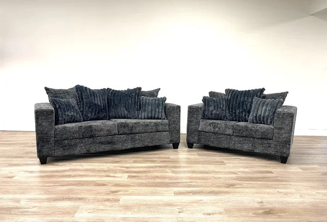 410 Charcoal Sofa & Loveseat Set - Ken Ecommerce Specialist