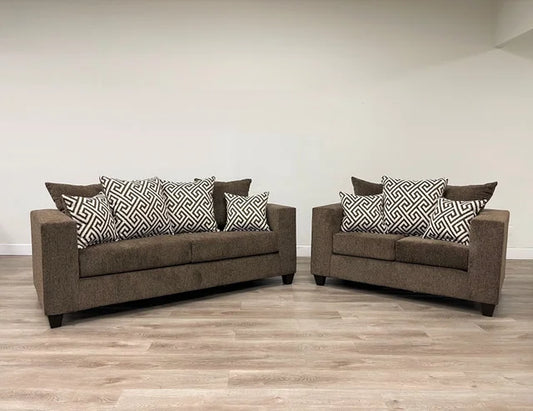 110 Mocha Sofa & Loveseat Set