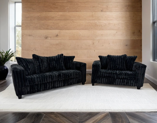Luxe Living – Noir 2PC Sofa & Loveseat Set - Ken Ecommerce Specialist