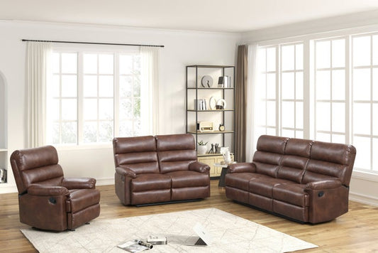3-Piece Brown Reclining Living Room Set - Ken Ecommerce Specialist