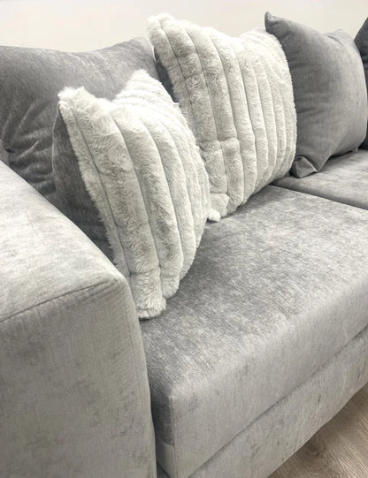 Silver Gray 2-Piece Sectional Sofa with Chaise - Ken Ecommerce Specialist